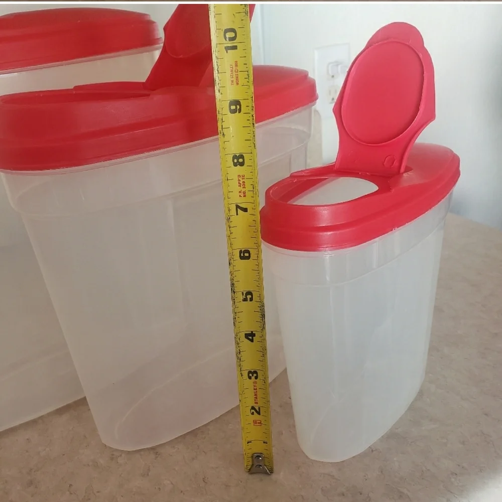 Food Storage Containers (3) Cereal Rice Pasta Dispenser